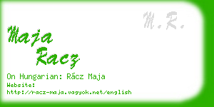 maja racz business card